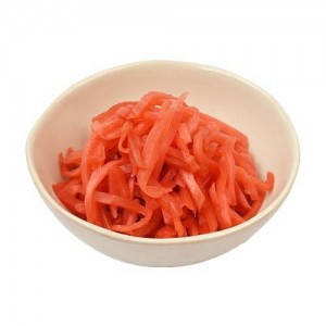 Pickled ginger, red strips, eaten with snacks to cure greasy food, 1kg